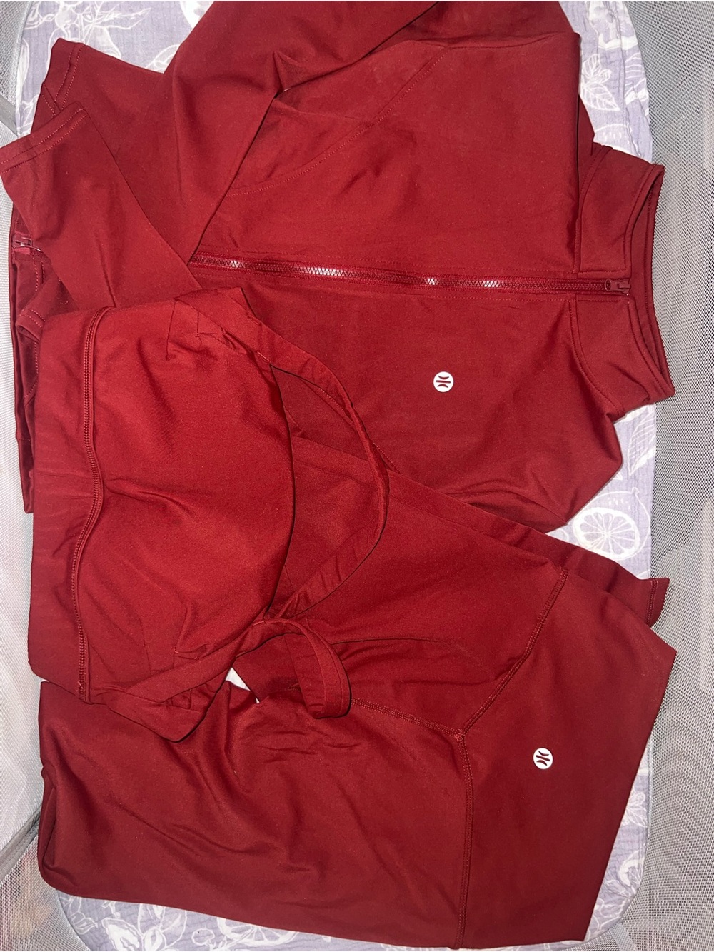 Women's Red Activewear Set